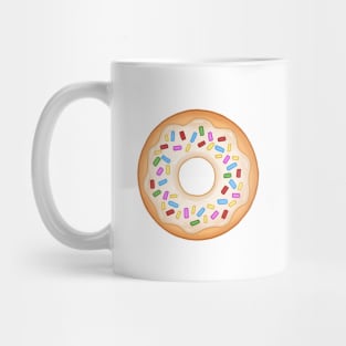 White Donut and Colorful Sprinkles Mug